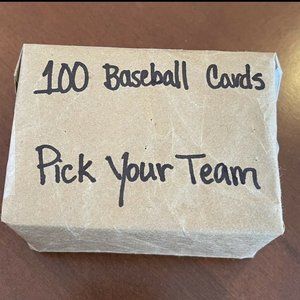 100 Baseball Cards - Pick Your Team For 100 Cards